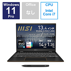 MSI Summit-E13FlipEvo-A13MT-039JP ノートパソコン Summit E13 Flip Evo A13M インクブラック [13.4型 /Windows11 Pro /intel Core i7 /メモリ:16GB /SSD:512GB /無し /日本語版キーボード /2023年3月モデル]