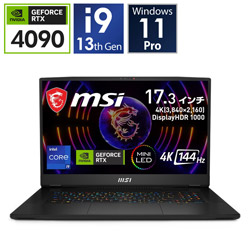 MSI Titan-GT77HX-13VI-1003JP ゲーミングノートパソコン Titan GT77 HX 13V コアブラック [17.3型 /Windows11 Pro /intel Core i9 /メモリ:64GB /SSD:4TB /Officeソフトなし /英語版キーボード /2023年2月モデル]