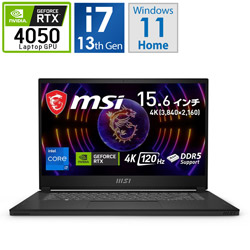 MSI Stealth-15-A13VE-769JP ゲーミングノートパソコン Stealth 15 A13V コアブラック [15.6型 /Windows11 Home /intel Core i7 /メモリ:16GB /SSD:1TB /Officeソフトなし /日本語版キーボード /2023年2月モデル]