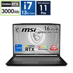 MSI CreatorPro-M16-B13VK-968JP ゲーミングノートパソコン CreatorPro M16 B13V ブラック [16.0型 /Windows11 Pro /intel Core i7 /メモリ:32GB /SSD:2TB /Officeソフトなし /日本語版キーボード /2023年5月モデル]