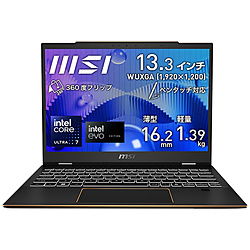 MSI ノートパソコン Summit E13 AI Evo A1M インクブラック Summit-E13-AI-Evo-A1MTG-4099JP [13.3型 /Windows11 Pro /intel Core Ultra 7 /メモリ:16GB /SSD:512GB /無し /日本語版キーボード /2024年3月モデル]