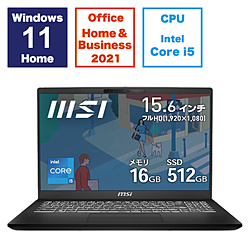 MSI ノートパソコン Modern 15 H C13M クラシックブラック Modern-15-H-C13M-4119JP