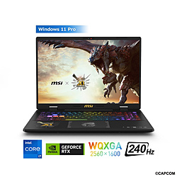 MSI ゲーミングノートパソコン (RTX 4060) Crosshair-16-HX-MONSTER-HUNTER-EDITION-D14VFKG-9697JP コアブラック