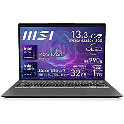 MSI ノートパソコン Prestige-13-AI+Evo-A2VMG-4889JP ステラグレイ [Copilot+ PC /13.3型 /Windows11 Pro /intel Core Ultra 7 /メモリ:32GB /SSD:1TB /無し /日本語版キーボード /2024年10月モデル]