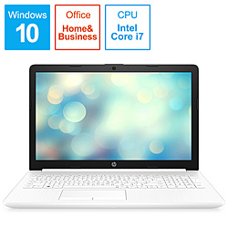 HP ノートパソコン 15-da2026TX-OHB ピュアホワイト 9AK25PA-AAAB [15.6型 /Windows10 Home /intel Core i7 /メモリ:8GB /HDD:1TB /SSD:128GB /Office HomeandBusiness /2019年12月モデル]