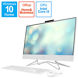 HP 9EH12AA-AAAB デスクトップパソコン HP All-in-One 24-df0202jp-OHB ピュアホワイト [23.8型 /intel Core i5 /メモリ:8GB /HDD:2TB /SSD:256GB /2020年11月モデル]