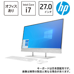 HP 1V7J1AA-AAAB デスクトップパソコン HP 27-dp0000 AiO [27型 /intel Core i7 /メモリ:16GB /HDD:2TB /SSD:512GB /2021年5月モデル]
