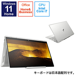 HP ノートパソコン ENVY x360 15-ed1000 ナチュラルシルバー 54H75PA-AAAB [15.6型 /Windows11 Home /intel Core i7 /メモリ:16GB /SSD:512GB /Office HomeandBusiness /日本語版キーボード /2021年12月モデル]