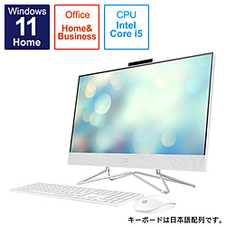 HP 9EH12AA-AACI デスクトップパソコン HP 24-df0000 AiO ピュアホワイト [23.8型 /intel Core i5 /メモリ:8GB /HDD:2TB /SSD:256GB /2022年2月モデル]