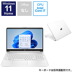 HP ノートパソコン HP 15s ピュアホワイト 6F8T9PA-AAAA [15.6型 /Windows11 Home /intel Core i7 /メモリ:16GB /SSD:512GB /無し /日本語版キーボード /2022年10月モデル]