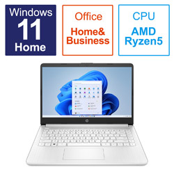 HP ノートパソコン HP 14s ピュアホワイト 6F8S3PA-AANB [14.0型 /Windows11 Home /AMD Ryzen 5 /メモリ:8GB /SSD:256GB /Office Home and Business /日本語版キーボード]