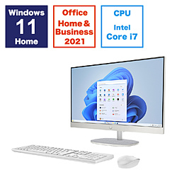 HP 892V4PA-AAAH デスクトップパソコン Aio シェルホワイト [23.8型 /intel Core i7 /メモリ:16GB /SSD:1TB /2024年1月モデル]