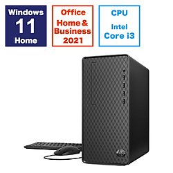 HP 892V5PA-AAAS デスクトップパソコン ジェットブラック [モニター無し /Windows11 Home /intel Core i3 /メモリ:8GB /SSD:256GB /Office HomeandBusiness /2024年1月モデル]