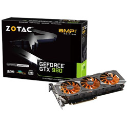 NVIDIA GeForce GTX 980 ［PCI-Express 3.0 x16・4GB］ ZOTAC GeForce GTX 980 AMP （ゲームクーポン付属） ZTGTX98-4GD5AMP03/ZT-90204-10P