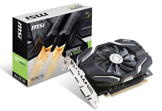 NVIDIA GeForce GTX 1050 Ti搭載 PCI-Express MSI GeForce GTX 1050 Ti 4G OCV1/SP