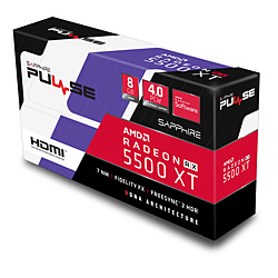 SAPPHIRE PULSE RADEON RX 5500 XT 8G GDDR6 HDMI / TRIPLE DP OC W/BP (UEFI) SAP-RX5500XTPULSE8G/11295-01-20G