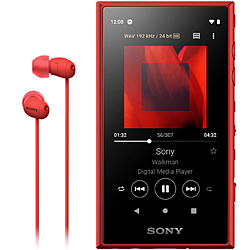 SONY ウォークマンWALKMAN2019年モデル[カナル型イヤホン付属] Aシリーズ レッド NW-A105HN [ハイレゾ対応 /16GB]