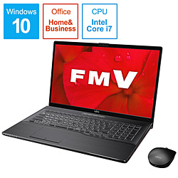 FUJITSU ノートパソコン LIFEBOOK NH90/D2 ブライトブラック FMVN90D2B [17.3型 /Windows10 Home /intel Core i7 /Office HomeandBusiness /メモリ:8GB /HDD:1TB /SSD:256GB /2019年夏モデル]