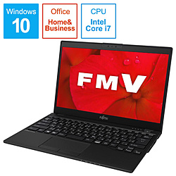 FUJITSU ノートパソコン LIFEBOOK UH-X/D2 ピクトブラック FMVUXD2B [13.3型 /Windows10 Pro /intel Core i7 /Office HomeandBusiness /メモリ:8GB /SSD:512GB /2019年夏モデル]