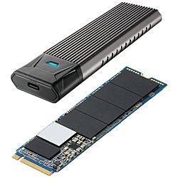 ELECOM 内蔵SSD PCI-Express接続+変換ケース&USB-C/USB-Aケーブル ESD-IM21024G