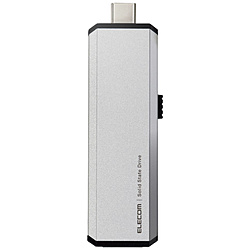 ELECOM ESD-EWA1000GSV 外付けSSD USB-C+USB-A接続 PS5/PS4、録画対応(Android/iPadOS/Mac/Windows11対応) シルバー