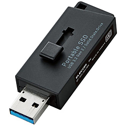 ELECOM ESD-EHL1000GBK 外付けSSD USB-A接続 SIAA抗菌・抗ウイルス、PS5/PS4、録画対応(Mac/Windows11対応) ブラック