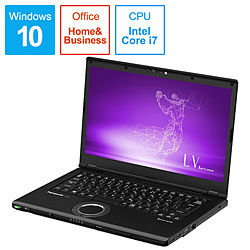 Panasonic ノートパソコン Let’s note(レッツノート)LV8シリーズ ブラック CF-LV8LDVQR [14.0型 /Windows10 Pro /intel Core i7 /Office HomeandBusiness /メモリ:8GB /SSD:512GB /2019年夏モデル]