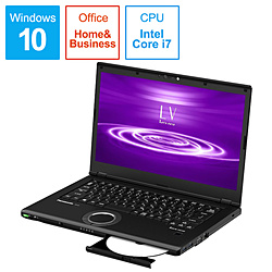 Panasonic ノートパソコン Let’s note(レッツノート)LVシリーズ ブラック CF-LV8GDVQR [14.0型 /Windows10 Pro /intel Core i7 /Office HomeandBusiness /メモリ:8GB /SSD:512GB /2019年10月モデル]