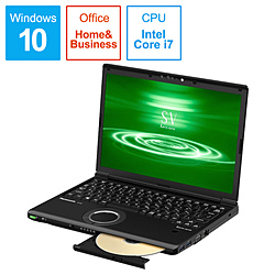 Panasonic ノートパソコン Let’s note(レッツノート)SVシリーズ ブラック CF-SV8GDUQR [12.1型 /Windows10 Pro /intel Core i7 /Office HomeandBusiness /メモリ:8GB /SSD:256GB /2019年10月モデル]