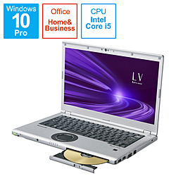 Panasonic ノートパソコン レッツノート LVシリーズ ブラック&シルバー CF-LV9CDMQR [14.0型 /Windows10 Pro /intel Core i5 /Office HomeandBusiness /メモリ:16GB /SSD:256GB /2021年1月モデル]