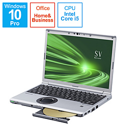 Panasonic ノートパソコン レッツノート SVシリーズ ブラック&シルバー CF-SV1CDMQR [12.1型 /Windows10 Pro /intel Core i5 /Office HomeandBusiness /メモリ:16GB /SSD:256GB /2021年1月モデル]