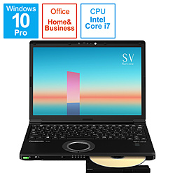 Panasonic ノートパソコン レッツノート SVシリーズ ブラック CF-SV1GDUQR [12.1型 /Windows10 Pro /intel Core i7 /メモリ:16GB /SSD:256GB /Office HomeandBusiness /2021年6月モデル]