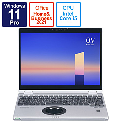 Panasonic ノートパソコン レッツノート QVシリーズ ブラック&シルバー CF-QV1LDMCR [12.0型 /Windows11 Pro /intel Core i5 /メモリ:16GB /SSD:512GB /Office HomeandBusiness /2022年春モデル]
