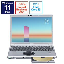 Panasonic ノートパソコン レッツノート SVシリーズ ブラック&シルバー CF-SV2LDMCR [12.1型 /Windows11 Pro /intel Core i5 /メモリ:16GB /SSD:512GB /Office HomeandBusiness /2022年春モデル]