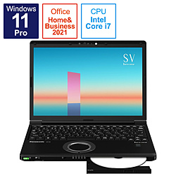 Panasonic ノートパソコン レッツノート SVシリーズ(LTE) ブラック CF-SV2MFNCR [12.1型 /Windows11 Pro /intel Core i7 /メモリ:16GB /SSD:512GB /Office HomeandBusiness /2022年春モデル]