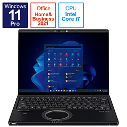 Panasonic ノートパソコン レッツノート FVシリーズ ブラック CF-FV3DDPCR [14.0型 /Windows11 Pro /intel Core i7 /メモリ:16GB /SSD:512GB /Office HomeandBusiness /日本語版キーボード /2022年7月モデル]