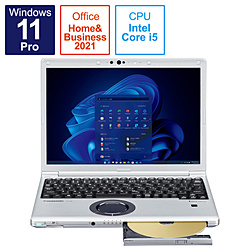 Panasonic ノートパソコン レッツノート SVシリーズ ブラック&シルバー CF-SV2BDMCR [12.1型 /Windows11 Pro /intel Core i5 /メモリ:16GB /SSD:512GB /Office HomeandBusiness /日本語版キーボード /2022年6月モデル]