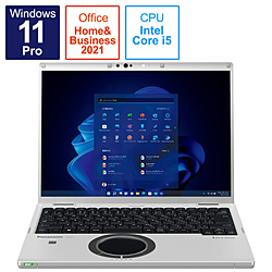 Panasonic ノートパソコン レッツノート FVシリーズ ブラック&シルバー CF-FV1BDMCR [14.0型 /Windows11 Pro /intel Core i5 /メモリ:16GB /SSD:512GB /Office HomeandBusiness /日本語版キーボード /2022年7月モデル]