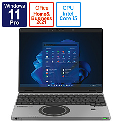 Panasonic ノートパソコン レッツノート SR ブラック&カームグレイ CF-SR3GDMCR [12.4型 /Windows11 Pro /intel Core i5 /メモリ:16GB /SSD:512GB /Office HomeandBusiness /日本語版キーボード /2022年秋冬モデル]