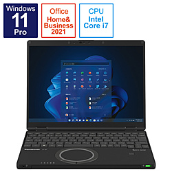 Panasonic ノートパソコン レッツノート SR ブラック CF-SR3HDNCR [12.4型 /Windows11 Pro /intel Core i7 /メモリ:16GB /SSD:512GB /Office HomeandBusiness /日本語版キーボード /2022年秋冬モデル]