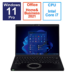 Panasonic ノートパソコン レッツノート FV(LTE) ブラック CF-FV4BFNCR [14.0型 /Windows11 Pro /intel Core i7 /メモリ:16GB /SSD:512GB /Office Home and Business /日本語版キーボード /2023年6月モデル]