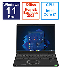 Panasonic ノートパソコン レッツノート SR ブラック CF-SR4BDNCR [12.4型 /Windows11 Pro /intel Core i7 /メモリ:16GB /SSD:512GB /Office Home and Business /日本語版キーボード /2023年6月モデル]
