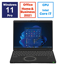 Panasonic ノートパソコン レッツノート SR ブラック CF-SR4DDNCR [12.4型 /Windows11 Pro /intel Core i7 /メモリ:16GB /SSD:512GB /Office Home and Business /日本語版キーボード /2024年1月モデル]
