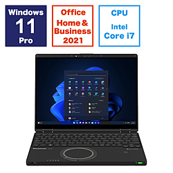 Panasonic ノートパソコン レッツノート QR(タッチパネル) ブラック CF-QR4FDNCR [12.4型 /Windows11 Pro /intel Core i7 /メモリ:16GB /SSD:512GB /Office Home and Business /日本語版キーボード /2024年夏モデル]