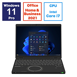 Panasonic ノートパソコン レッツノート SR ブラック CF-SR4FDNCR [12.4型 /Windows11 Pro /intel Core i7 /メモリ:16GB /SSD:512GB /Office Home and Business /日本語版キーボード /2024年夏モデル]