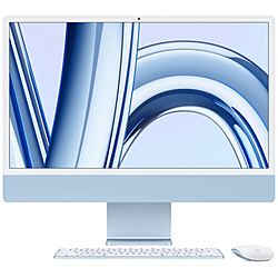 iMac 24インチ 2023 M3 (8CPU/10GPU) メモリ8GB SSD256GB MQRQ3J/A ブルー