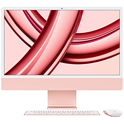 iMac 24インチ 2023 M3 (8CPU/10GPU) メモリ8GB SSD256GB MQRT3J/A ピンク