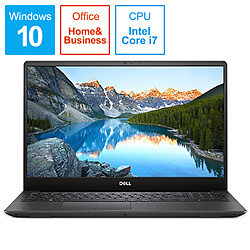 DELL ノートパソコン Inspiron 15 7000 7590 ブラック NI785-9NHBC [15.6型 /Windows10 Home /intel Core i7 /メモリ:8GB /SSD:512GB /Office Home and Business /2019年夏モデル]