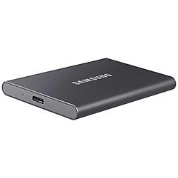 Samsung MU-PC2T0T/IT 外付けSSD USB-C+USB-A接続 T7 チタングレー