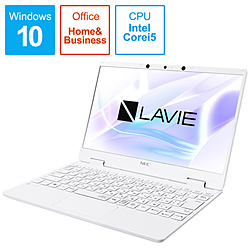 NEC ノートパソコン LAVIE Note Mobile パールホワイト PC-NM550RAW [12.5型 /Windows10 Home /intel Core i5 /メモリ:8GB /SSD:256GB /Office HomeandBusiness /2020年春モデル]